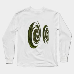 Green Wheels Perspective Logo Design Long Sleeve T-Shirt